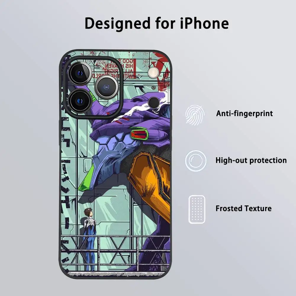 Neon Genesis Evangelion Black Frosted Soft Shell Phone Case