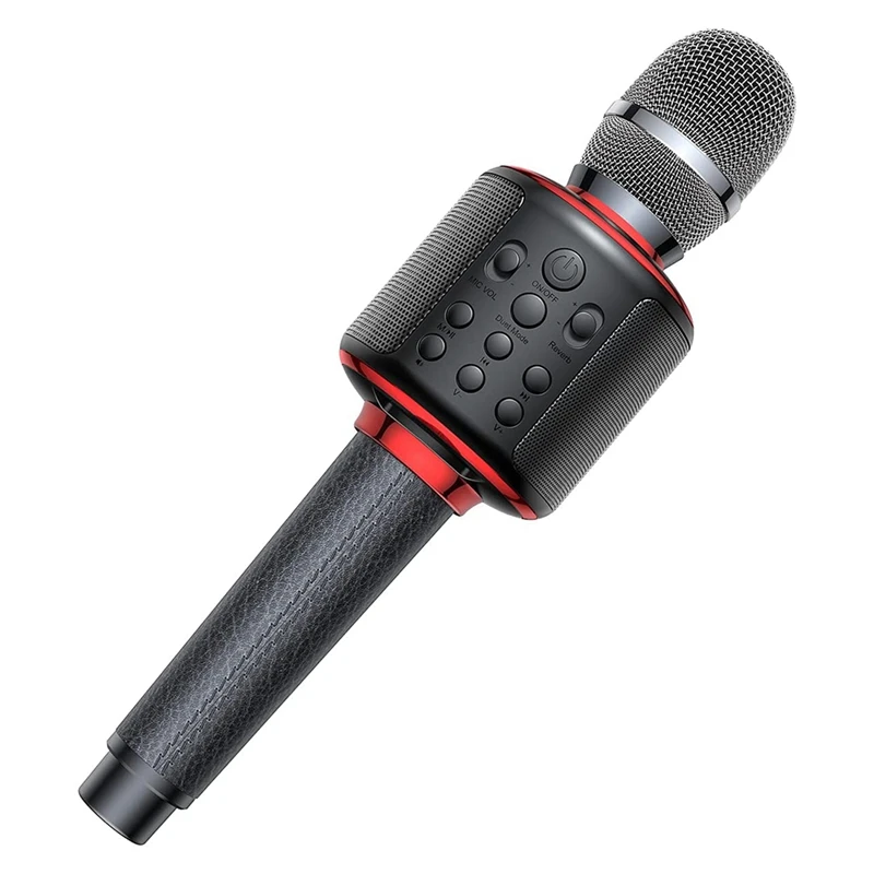 

Wireless Bluetooth Karaoke Microphone, 4-In-1 Portable Handheld Karaoke Mics Speaker Machine With Dual Sing For Home