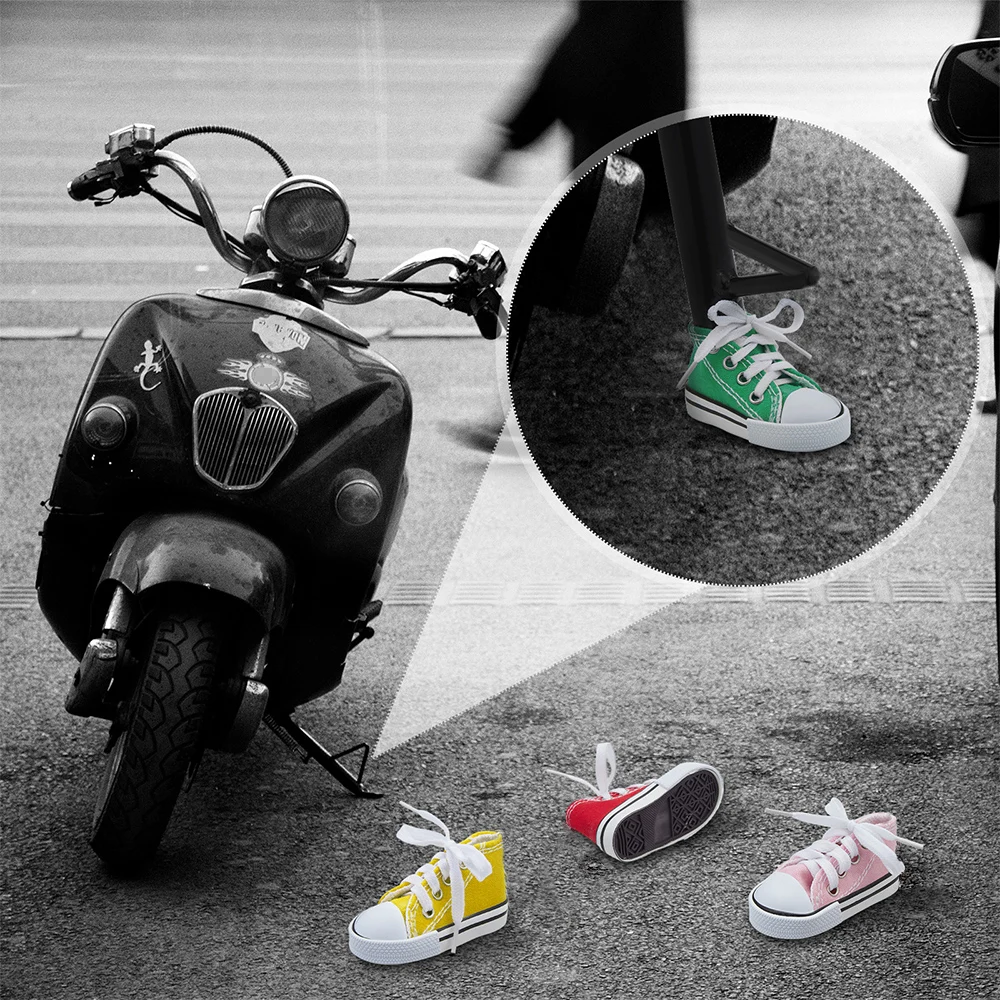 Motorcycle Side Stand Creative Tripod Cover Mini Shoe Bicycle Foot Support Motor Bike Kickstand 7.5cm Decor Moto Parts