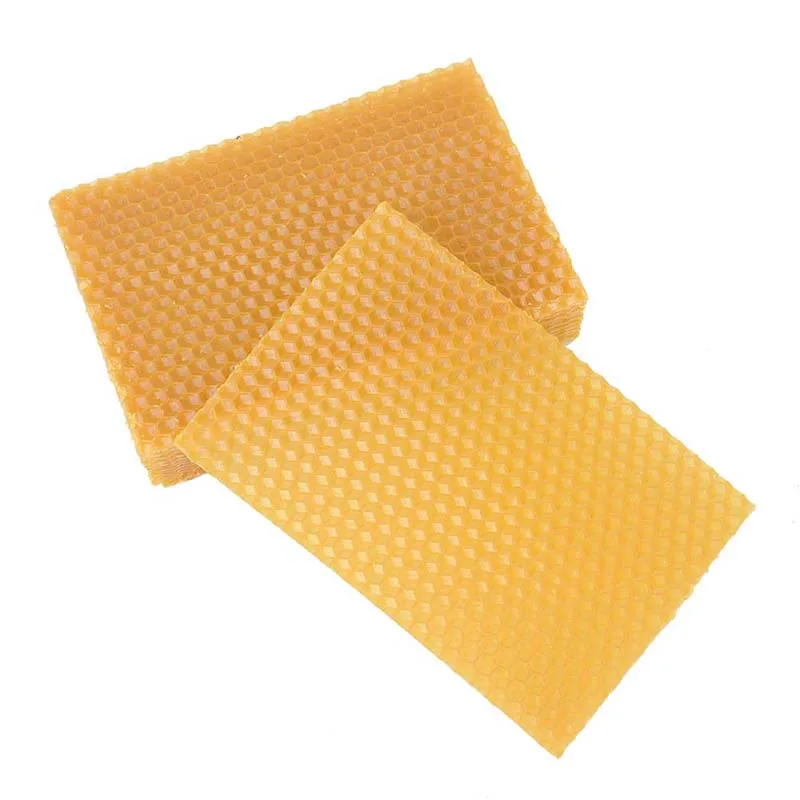 10Pcs Yellow Honeycomb Foundation Bee Hive Wax Frames Beekeeping Equipment Sheet Excellent