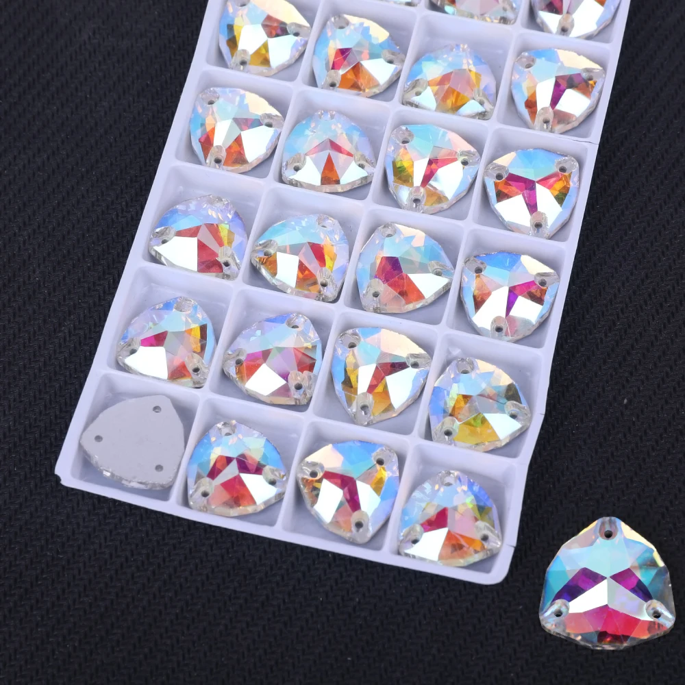 Aufnähen ab Strass trilliant Form Flatback Glas kristalle für Kleidung Brautkleider alle für Dekoration DIY – Detail 5