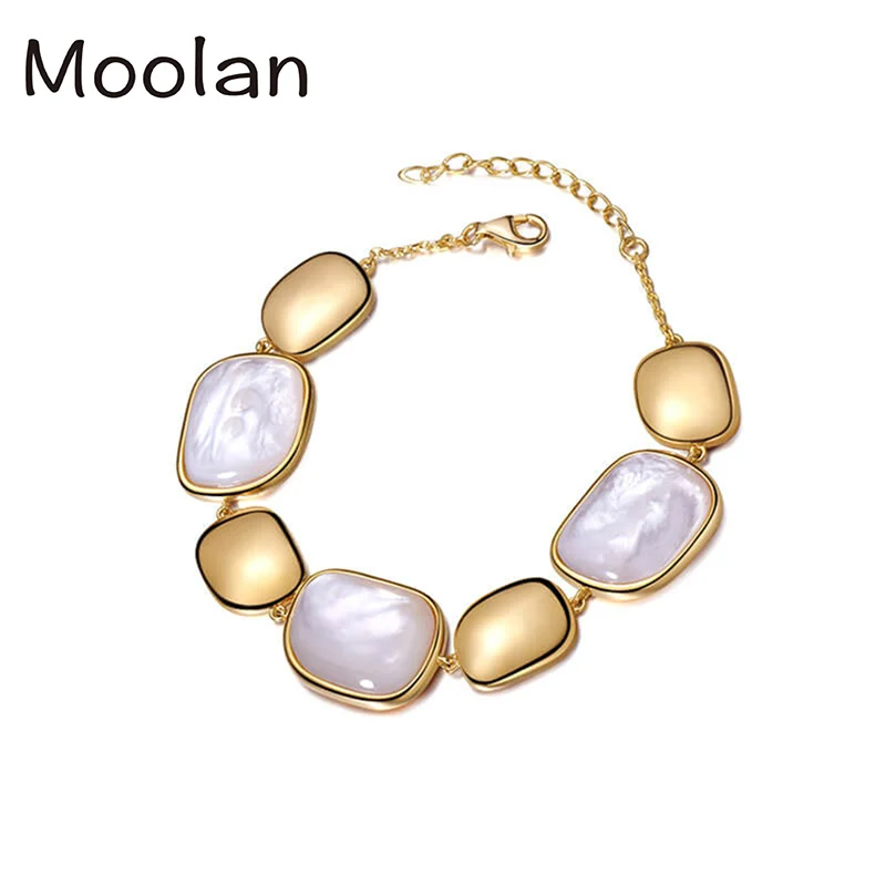 

Moolan Luxury White Butterfly Fritillaria Bracelet Adjustable Size Fashion Women's Exquisite Jewelry Gift 2023 New