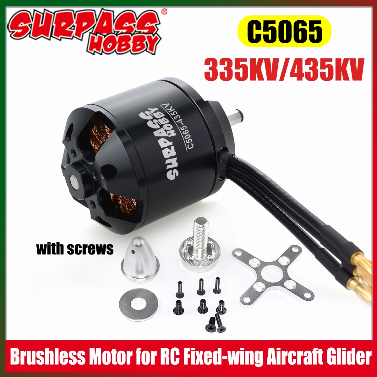 Moteur Brushless SURPASS HOBBY C5065 335KV 435KV 14 Pôles pour Avion RC Planeur