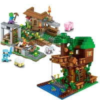 Architectural modeling Steve Village modeling building blocks toy decoration Classic model set brick toy gift 1