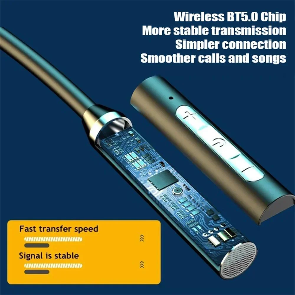 Description Picture 5 of itemK58 Wireless Headphones Bluetooth Neckband Magnetic Earphones Sport Running Earbuds Waterproof Bluetooth 5.0 Headset With Mic