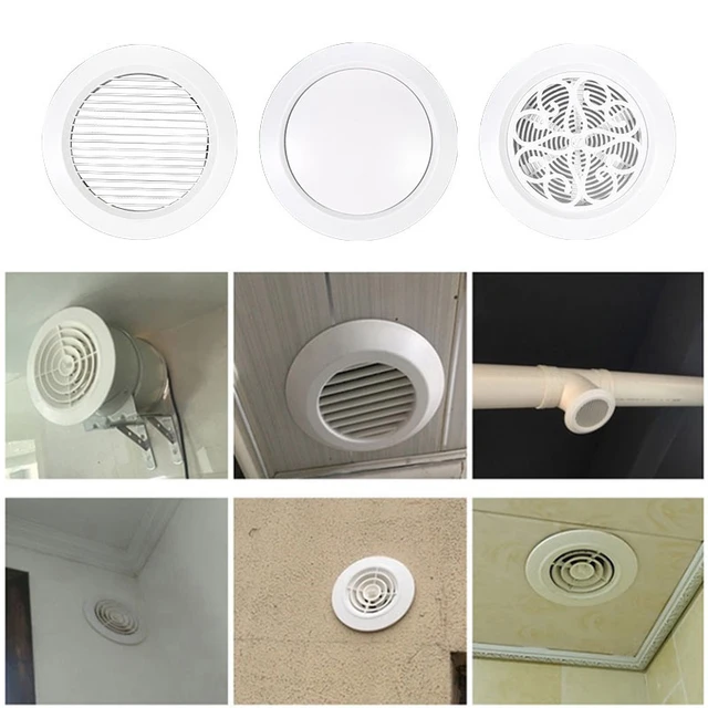 ABS Round Air Vent Louver Grille Cover Outlet Wall Ceiling Exhaust Ducting Waterproof Outlet Heating Cooling Ventilation Cap 4