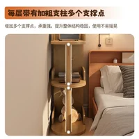Wooden Corner Storage Bedside Table Simple Modern Multi-Layer Side Table Nightstand Cabinet Standing Bookcases Home Living Room 4