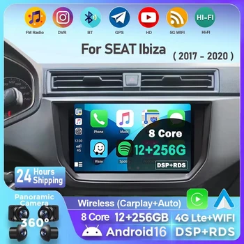 Radio para Auto Android 16 para SEAT Ibiza 2017 2018 2019 2020, Carplay, Navegación GPS, Reproductor Multimedia, WiFi+4G, Estéreo, Unidad Principal 1