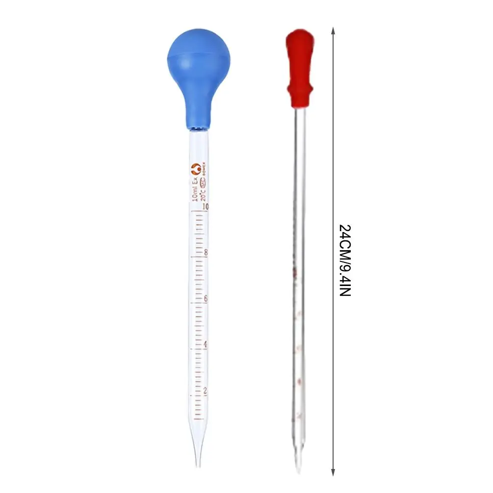 Dropper Glass Scale Line Rubber Head Pipette 1/2/3/5/10ml Lab School Experiment Supplies