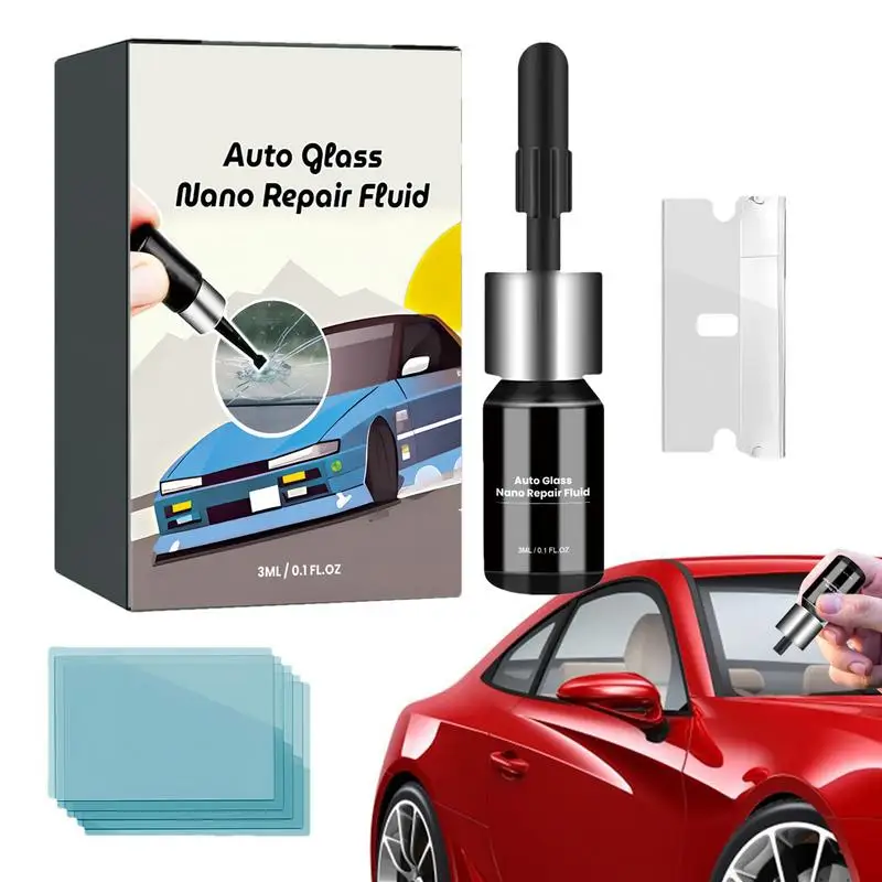 

Windshield Crack Repair Liquid Car Windshield Chip Repair Kit Glass Corrector Set Wind Shield Shatter Repair Glue for Cars