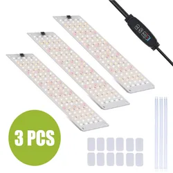 Ultra - Thin Full Spectrum Dimmable LED Grow Light with Timer - EU (3 pack)