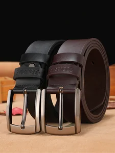 Ремень из натуральной кожи мужской, роскошный дизайнерский ремень из коровьей шкуры, модный ковбойский ремень для джинсов, бесплатная дост...