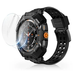 Rugged Protective Watch Case with Adjustable Strap and Screen Protector - UB Pro Series (Black)