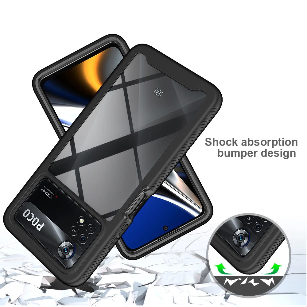 HAOYE Cover per Xiaomi Poco X5 Pro 5G + 2 Vetro