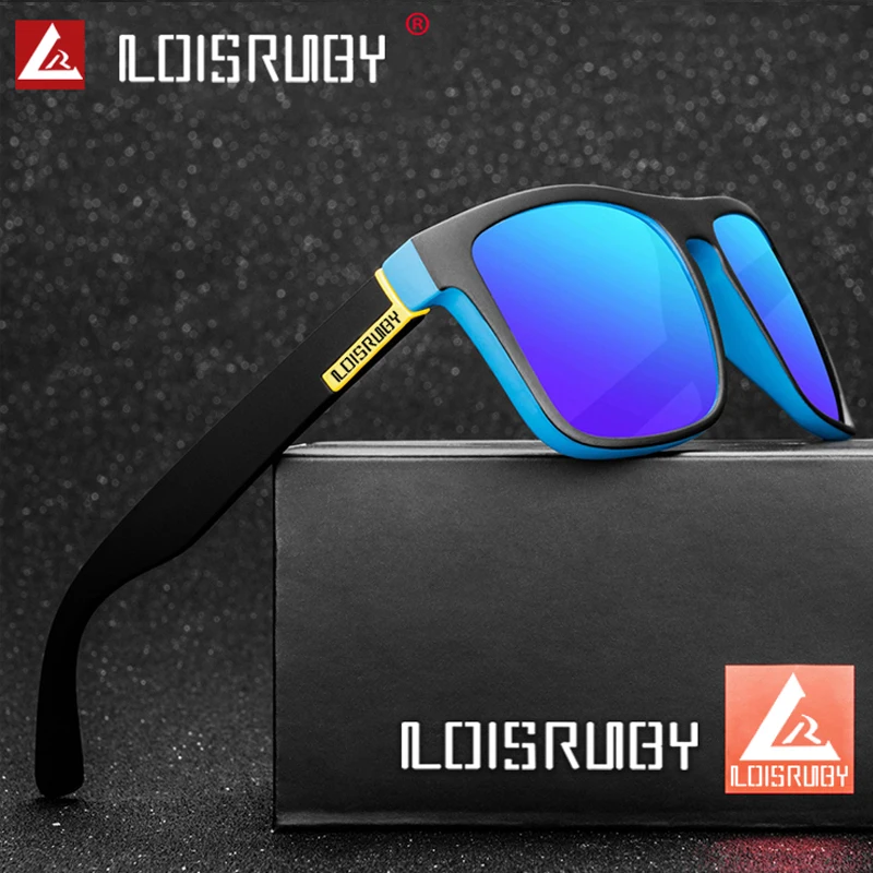 LOISRUBY Brand Design Square Cycling Sunglasses Men Polarized Sun Glasses UV400 Eyewear Women Shades oculos de sol_voghion.com
