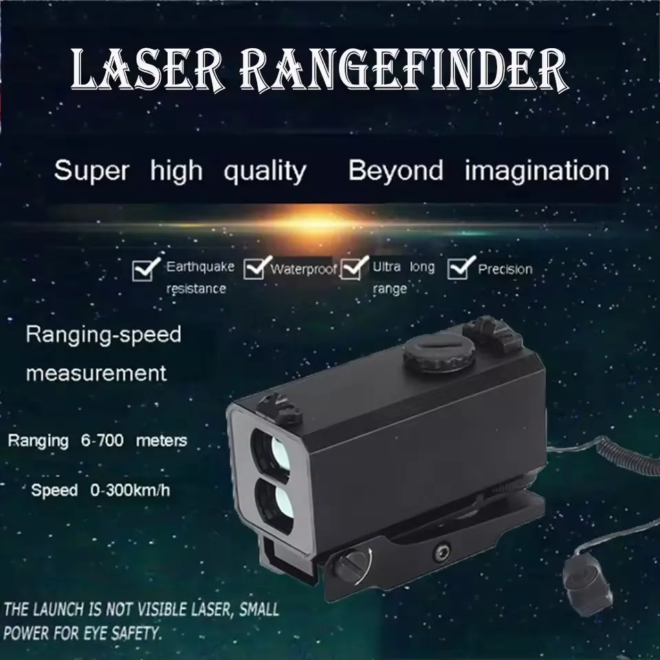 Mini Laser Automatic Range Finder for Outdoor Hunting, Real-time Display Distance Speed Measuring, LRF Rangefinder,1200m, LE032