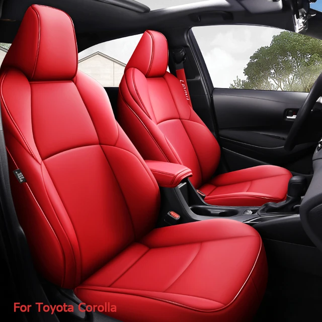 Custom Fit Full Set Car Seat Covers For Select Toyota Corolla 2019 2020  2021 2022 Sedan/hatchback -water proof Leatherette RED - AliExpress