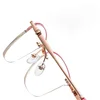 Frameless Cut Edge Metal Reading Glasses Ultra Light Pink Frame Presbyopia Glasses High-definition Anti Blue Light Eyeglasses 5
