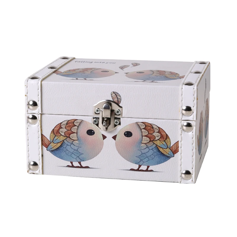 

Jewelry Box with Lock Gift Box Wooden Password Storage Box Cute Wooden Box Cosmetics with Lock Jewelry Box Women