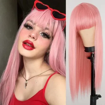 Fashionable Long Bangs Wig Cosplay Anime Character Styling Supplies with Realistic Hair Effects Multiple Colors To Choose From