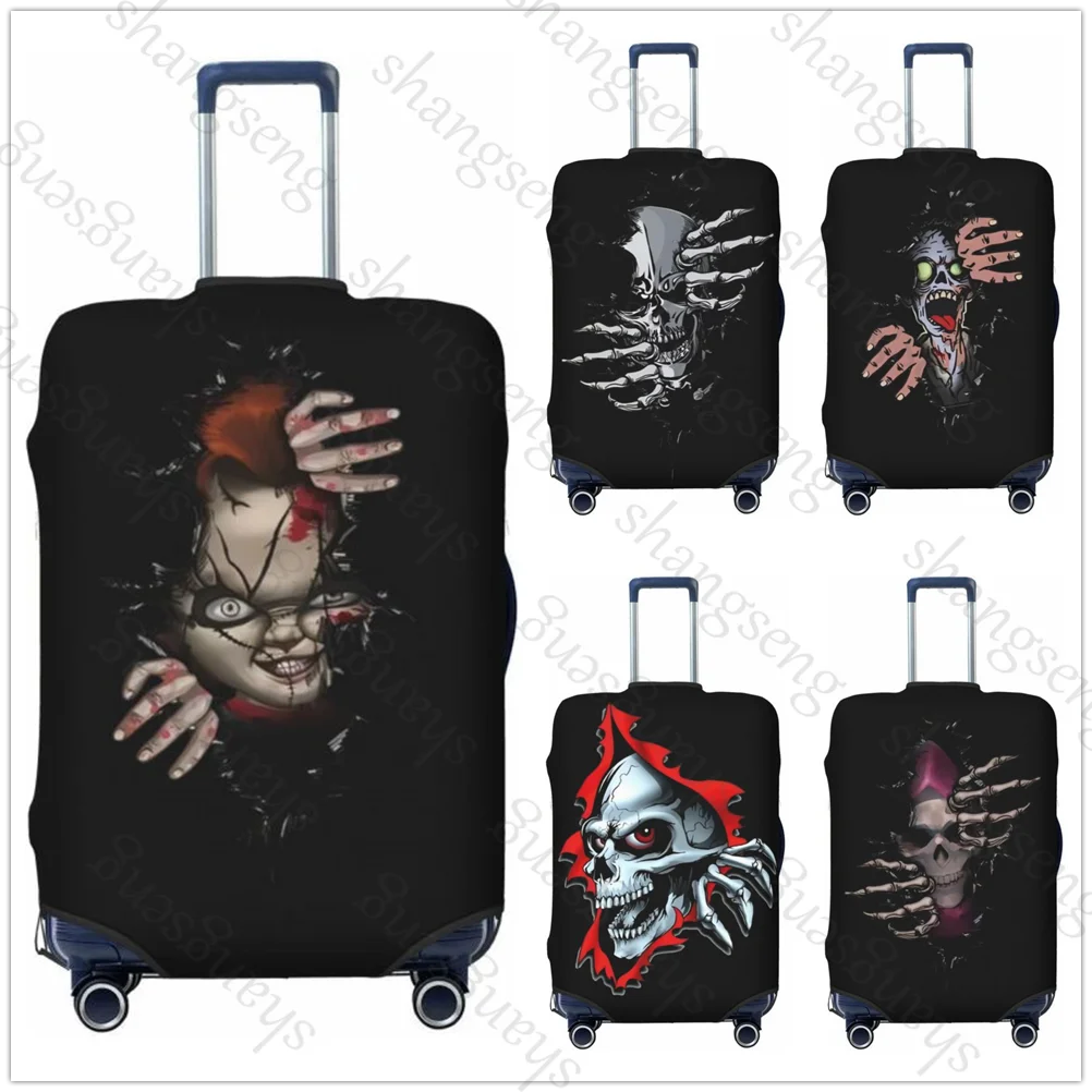 Horror Characters Skull Thicken Luggage Cover Elasticity Trolley dust cover Suitcase Protection Suitcase Case Accessories