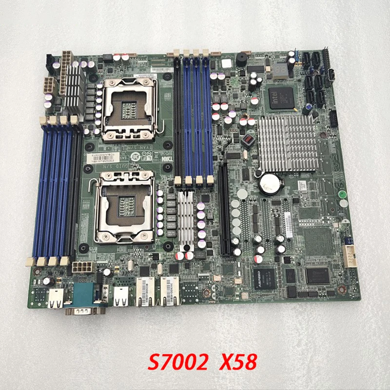 X58 Two-Way Server Motherboard For TYAN S7002 LGA 1366 Support X5650 X5670 High Quality 95% New 3 X58 Two-Way Server Motherboard For TYAN S7002 LGA 1366 Support X5650 X5670 High Quality 95% New