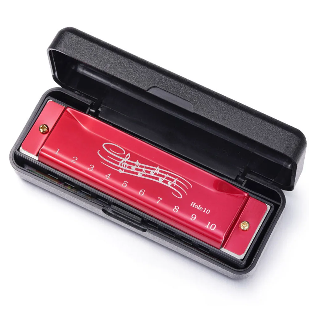 10 Holes Key Of C Blues Harmonica Mouth Organ Beginners Educational Gifts Wood-wind Instruments