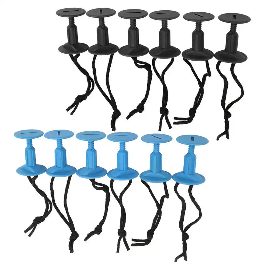 Description Picture 3 of item6 Pieces Surfboard Leash Plugs with Cords Strings Water Sports Surfing Accessories Plastic Surf Leash Plug Bodyboard Accessory