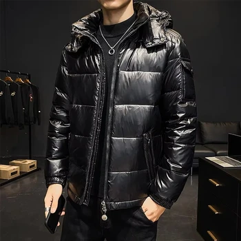 Giacca in cotone stile casual moda calda addensata Qualità resistente al vento Abbigliamento uomo Tinta unita Comodo Roupas Masculinas 1