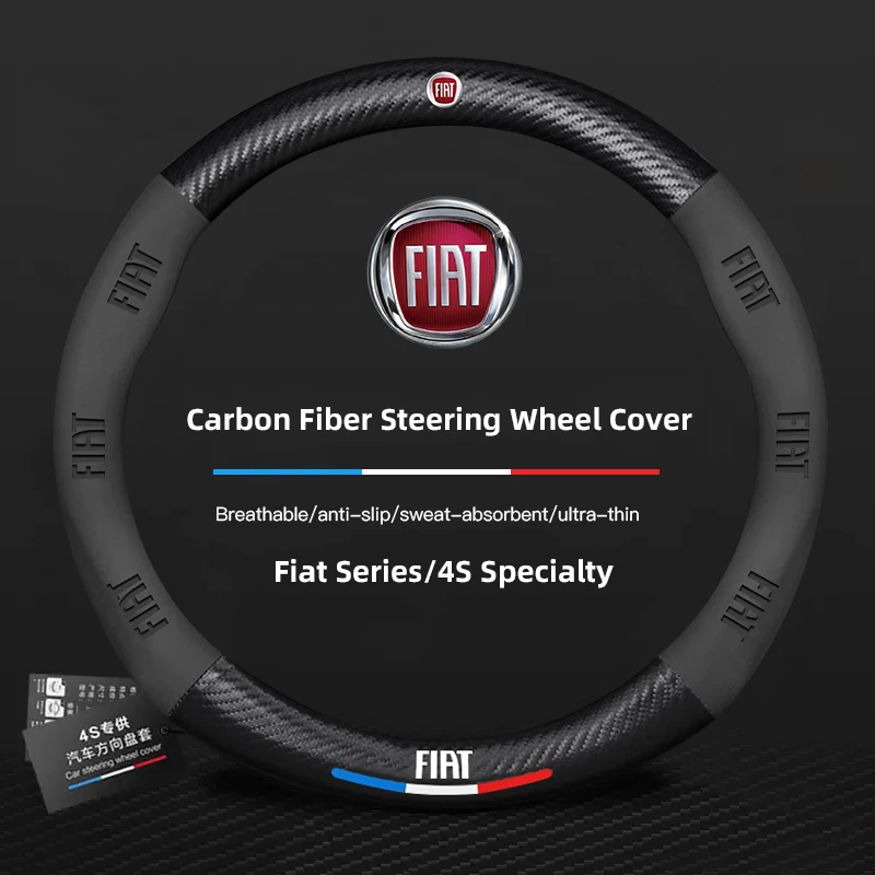 Premium Fiat Steering Wheel Cover - Stylish Car Interior Accessory