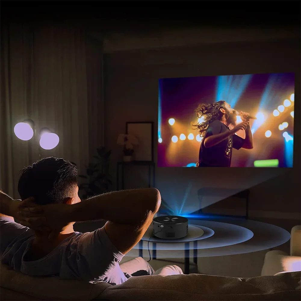 YT200 LED Mobile Video Mini Projector Home Theater Media Player Kids Gift Cinema Wired Same Screen Projector Home Theater Projec