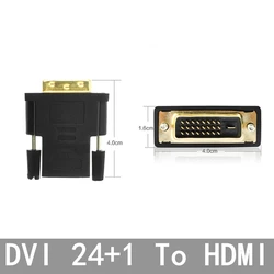 Gold - Plated 1080P DVI to HDMI Adapter with Digital Signal Support - 2PCS (DVI24 1 To HDMI)