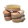 Oval Beech Massage Brush Sisal Bristle Extended Body Dry Brush Handheld Bath Brush Oval Bristle Spa Wellness Accessories Hot 3
