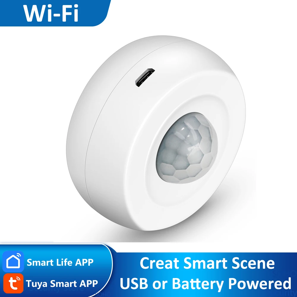 Tuya Smart Life WiFi USB Battery Powered Security Burglar Alarm Infrared Movement Human Body Alexa PIR Motion Sensors Detector motion sensor human presence sensor pir motion sensor motion sensor switch infrared detector sensor