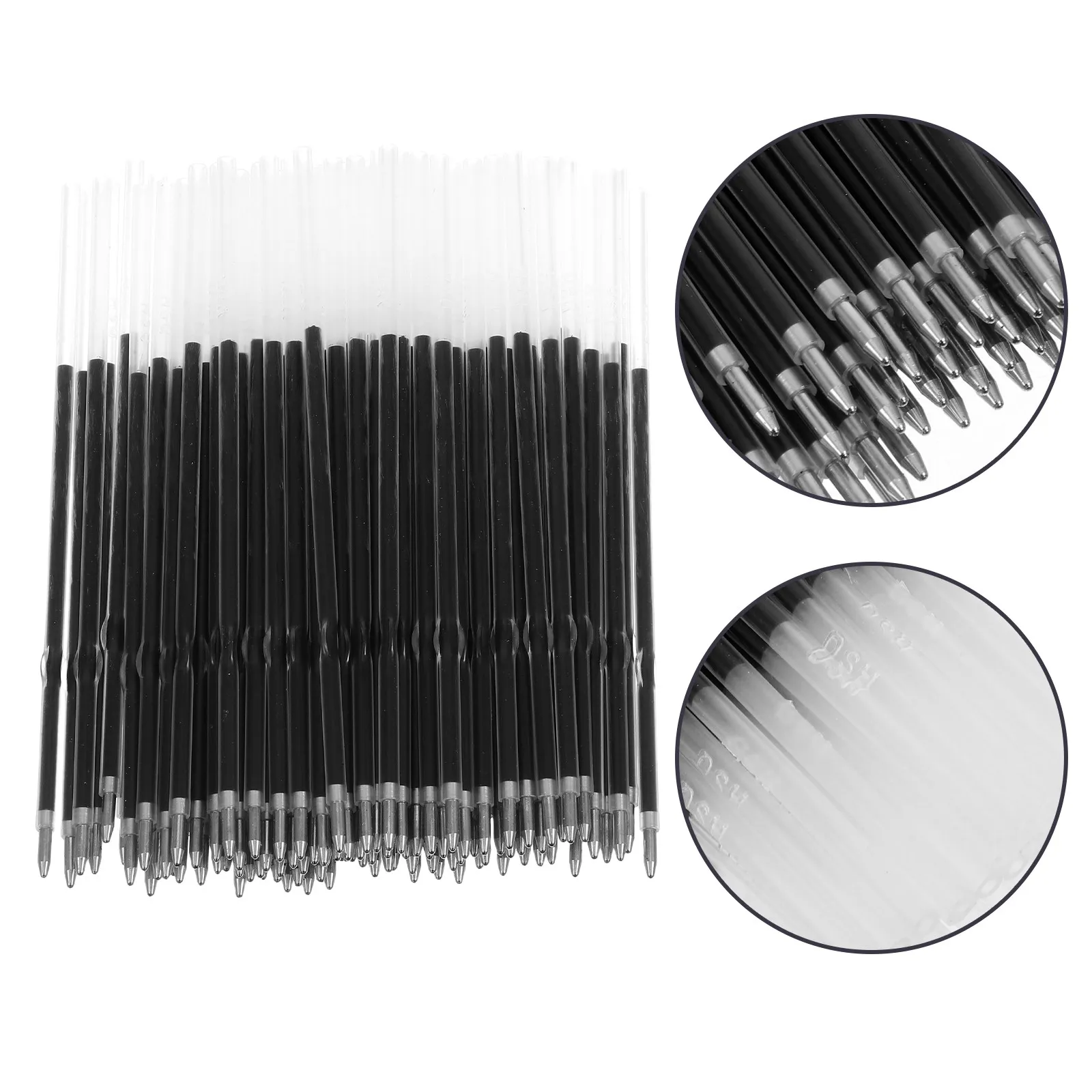 100Pcs 0.7mm 블루 잉크 볼펜 리필 손쉬운 글라이드 일관된 성능 학생 교사 사무실용 마모된 리필 교체