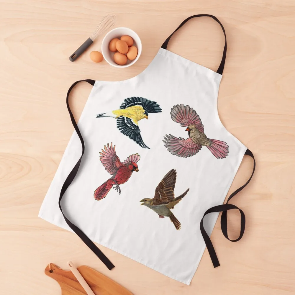 

Garden birds in flight Apron household woman Kitchen Tools Accessories Kitchen Front Kitchens Men Apron