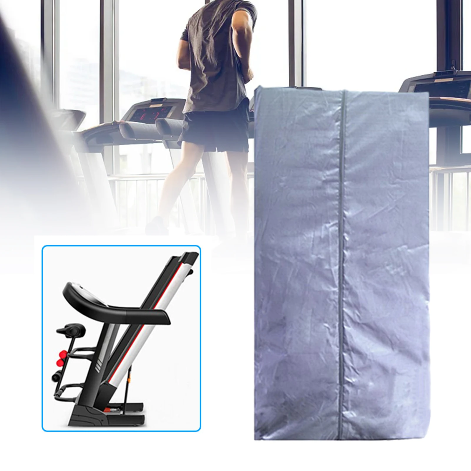 Treadmill Cover for Folding Jogging Machine Cover for Workout Indoor Running Machine Protective Sunscreen Exercise