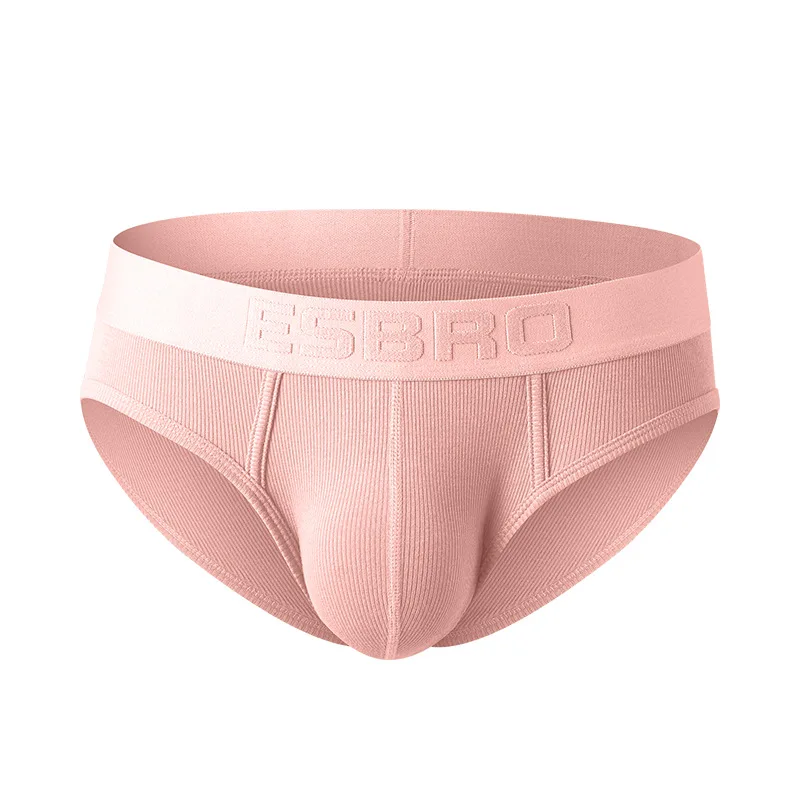Threaded U convex bag comfortable men's thin underwear, cross-border delivery of low-rise elastic sports briefs E01 - 1