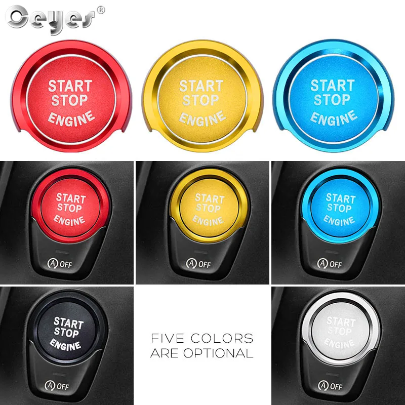 Car Start Button Cover Engine Start Stop Button Cover Case For Bmw 1 2 3 5 Series X1 X3 X5 X6 Auto Sticker