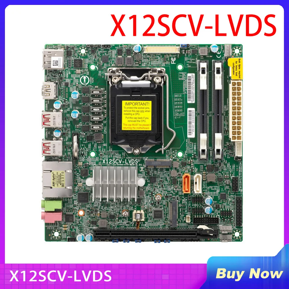 Scheda Madre Del Server Per Supermicro Itx Nas Sodimm Supporto W-1200 X12Scv-Lvds