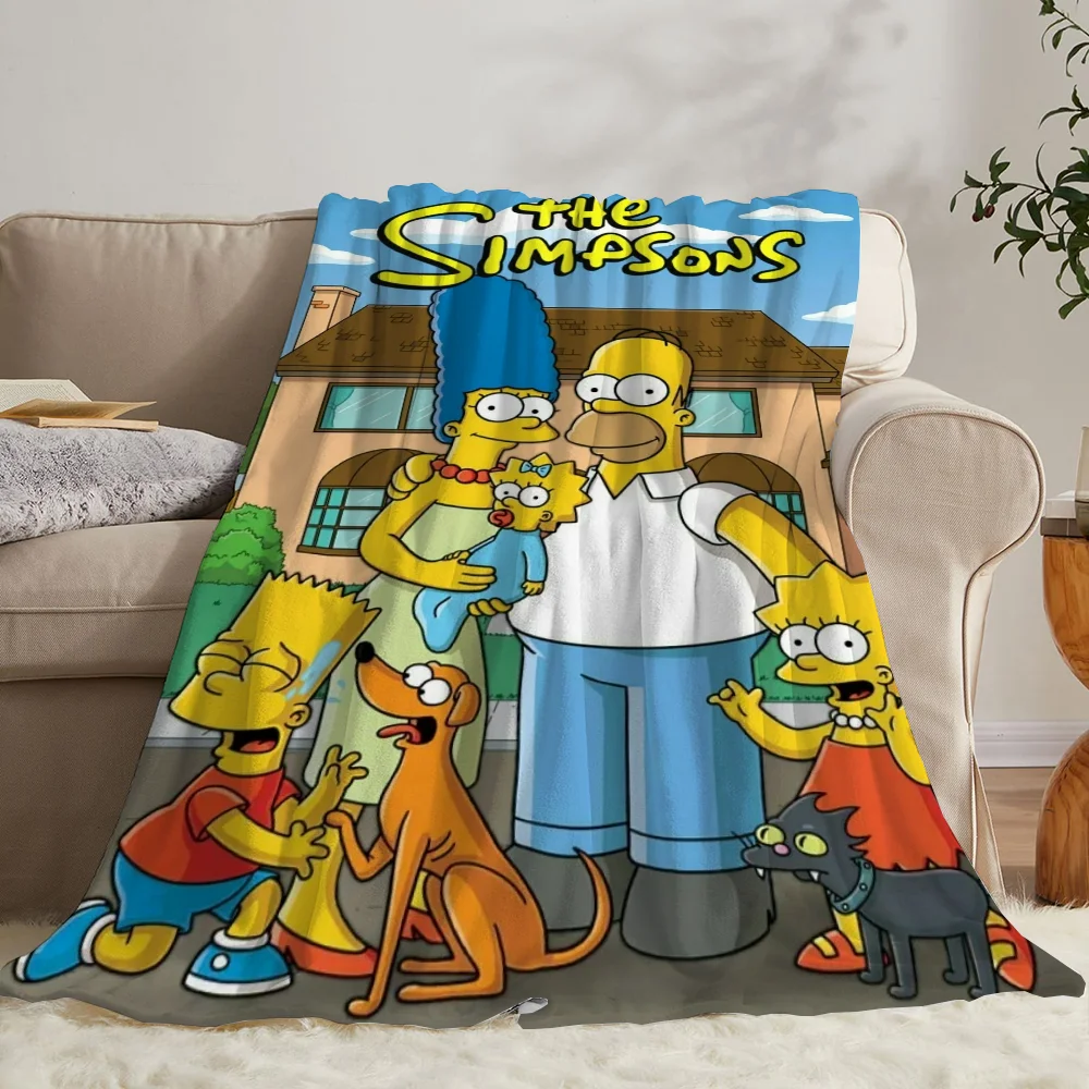 Flannel Blanket Oversized 200x300 The S-Simpsons Thick Blanket for Winter Home and Decoration Luxury Blankets King Size Throw & 2
