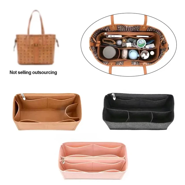 Felt Cosmetic Bag Handbag Shaper Organizer  Cosmetic Organizer Insert Purse  - Tote - Aliexpress