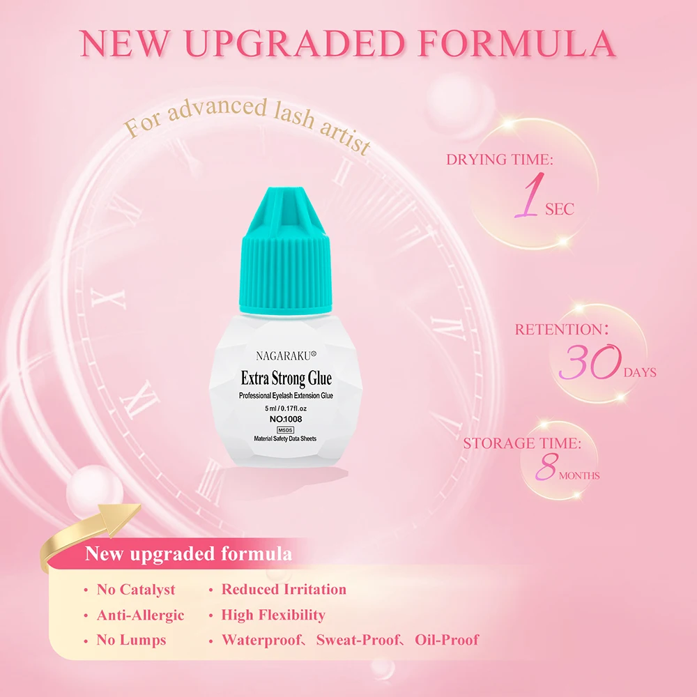 NAGARAKU New Glue for Lashes Eyelash Glue Low Fume Slightly Irritant Adhesive 3