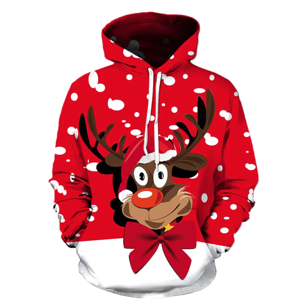 

Men's Hoodies 3D Printed Christmas Clothing Unisex Sweatshirt Apring And Autumn Fashion Sweatshirts Oversized New Year Pullover