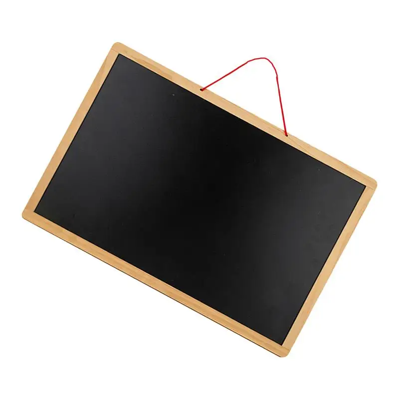 Double Sided Black White Magnetic Board Wooden Chalkboard Hanging Blackboard Small Chalkboard Presentation Supplies Office