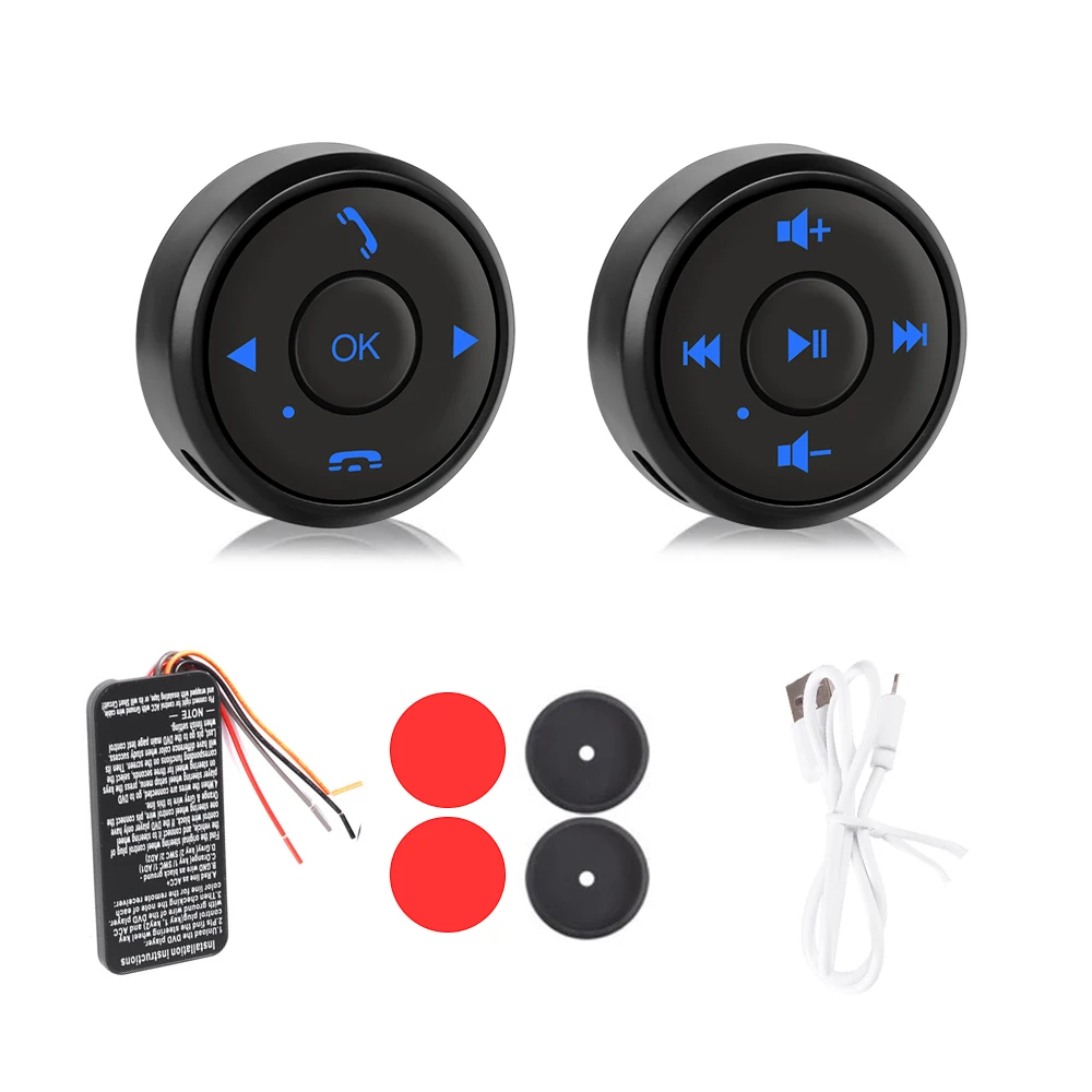 Car Steering Wheel Wireless Remote Control Button 10 Keys for DVD Player Radio GPS Navigation Multi-function Switch Button Wireless Remote Control Wireless Remote Controller Steering Wheel Remote Control Wireless Media Remote Wireless Media Controller Media Remote Controller