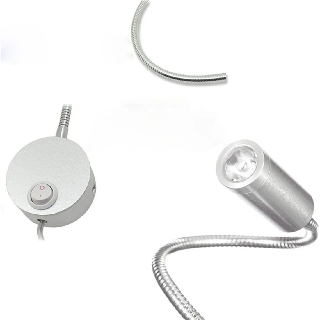 Silve 2pcs/Lot 3W 3000K 4000K 6000K LED Wall Light Reading Task Lamp gooseneck led wall reading lighting 4