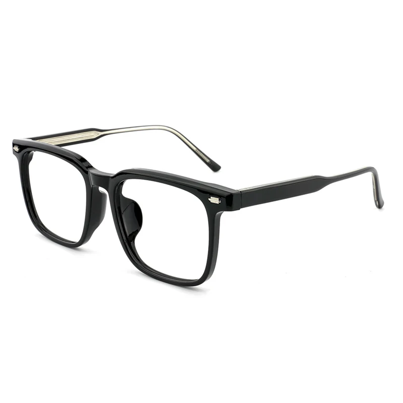 

Anti Blue Retro Spectacles Men Prescription Optical Frame Women Square Eyewear Acetate Temple Glasses Transparent Eyeglasses