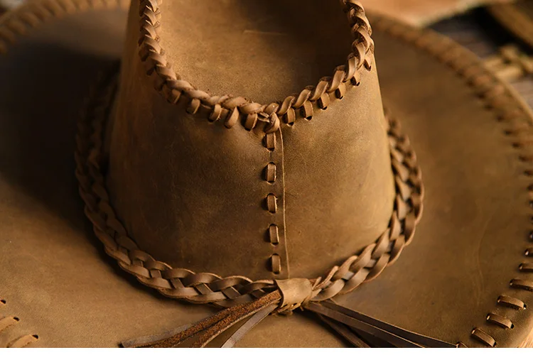 کلاه کابوی دستساز چرم طبیعی Crazy Horse 15 S1704e38f38ce4c099940781644032d00t