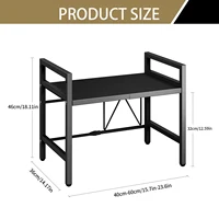 1pc Expandable 42-64cm Microwave Shelf Organizer, Moisture And Rust Proof Microwave Countertop Organizer,Tableware Storage 2